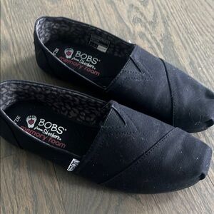 Bobs by Skechers Black Loafers Slip-Ons Casual Comfort